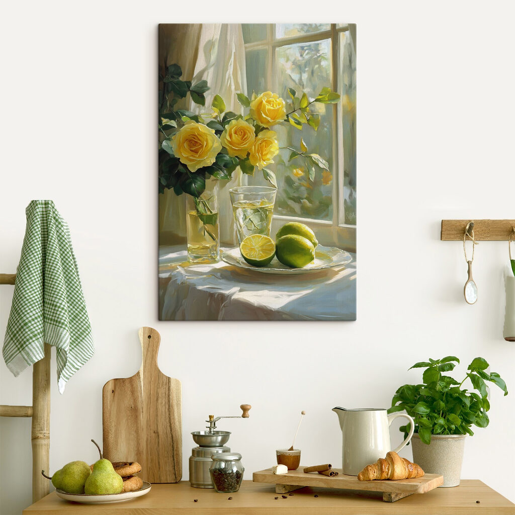Rose gialle e lime — ambiente 2