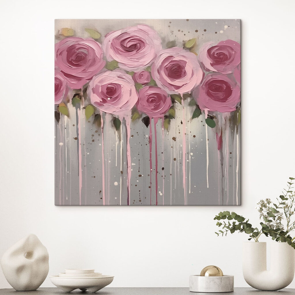 Rose rosa a pennellate — ambiente 2