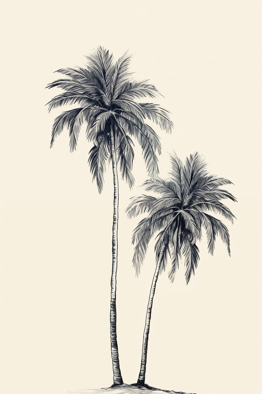 Due palme a tratto — design completo