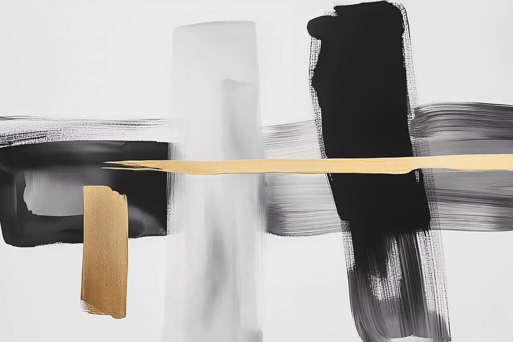 Nero con linea dorata — design completo