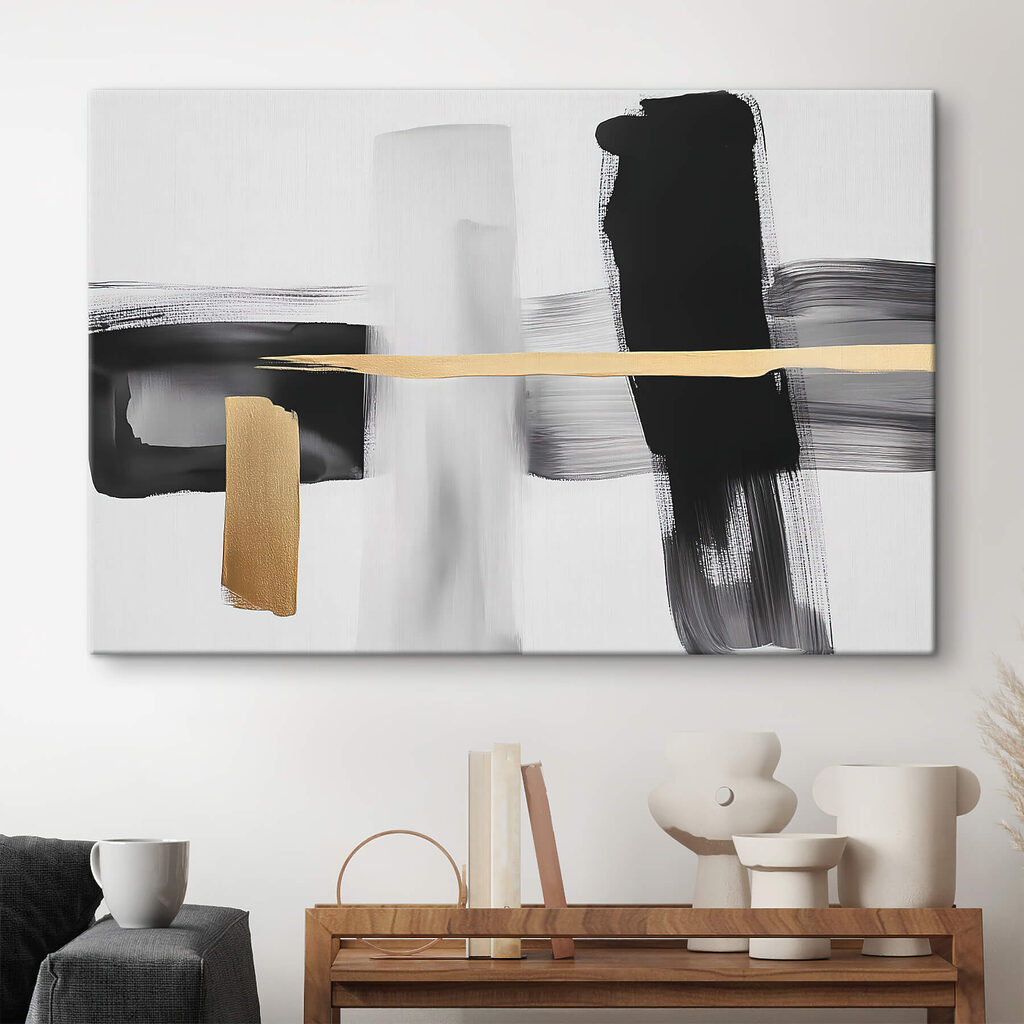 Nero con linea dorata — ambiente 1