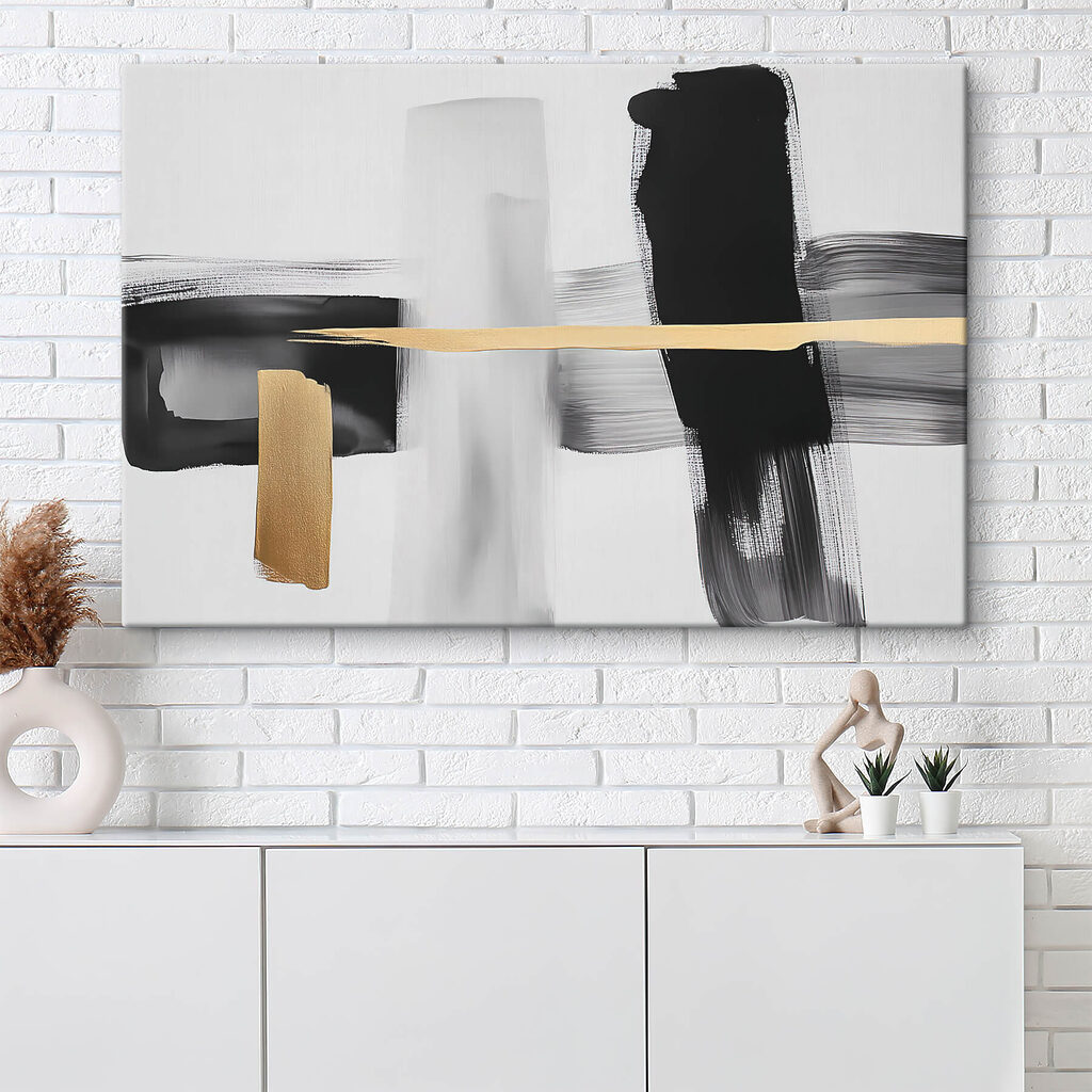 Nero con linea dorata — ambiente 3