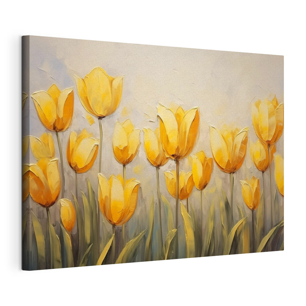 Tulipani gialli in fila — vista del prodotto