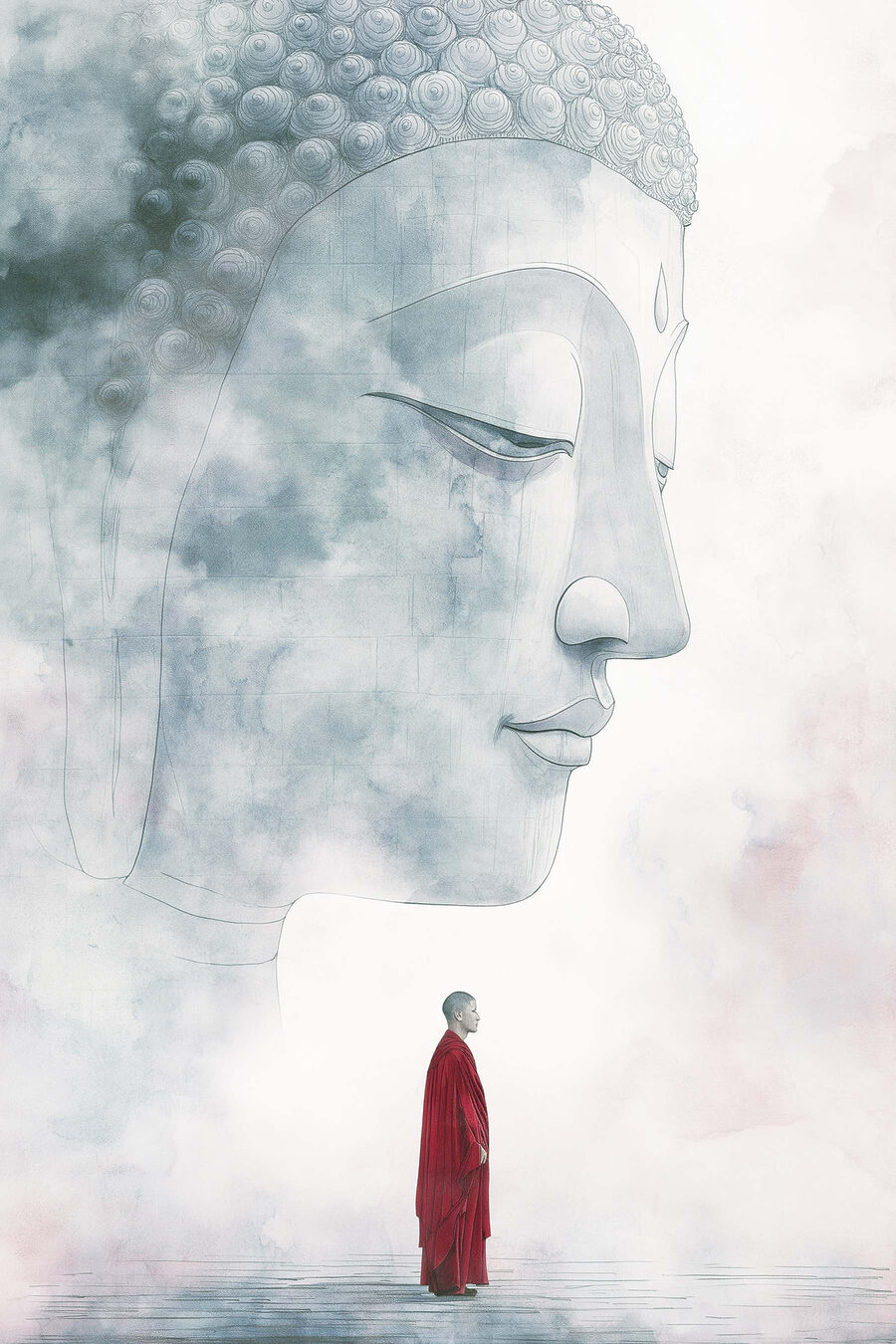 Un monaco sotto Buddha — design completo