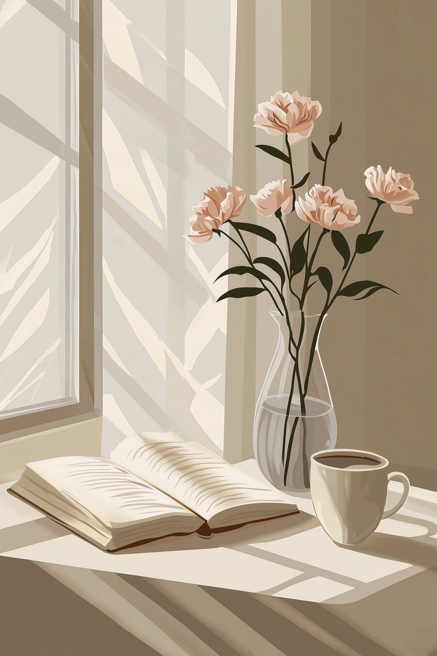 Libro aperto nella luce — design completo