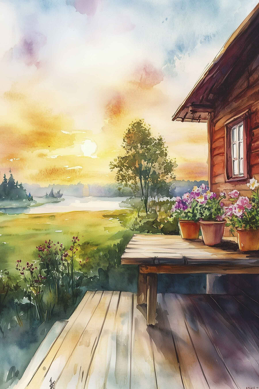 Veranda al tramonto — design completo