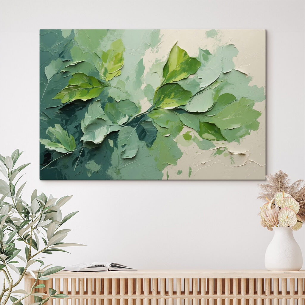 Foglie verdi a pennellate — ambiente 2