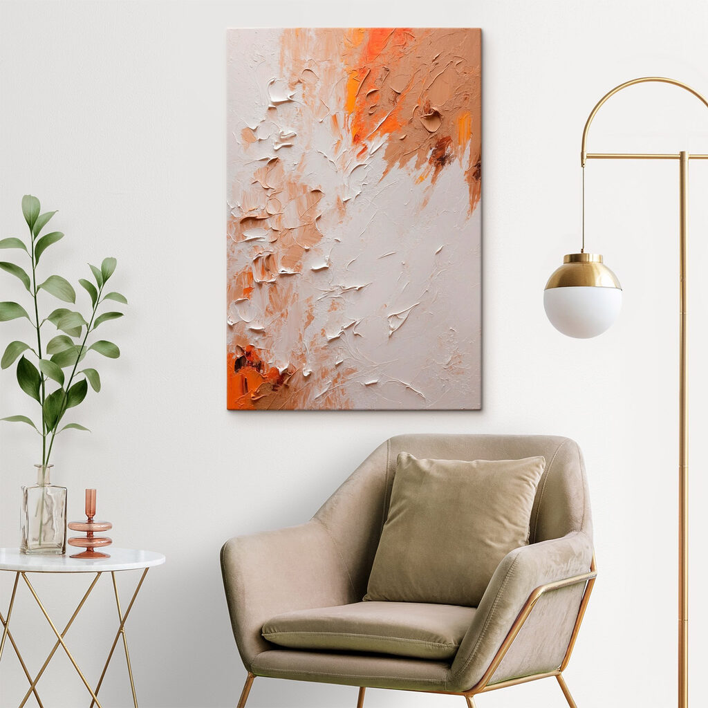 Pittura pallida, bordi arancio — ambiente 1