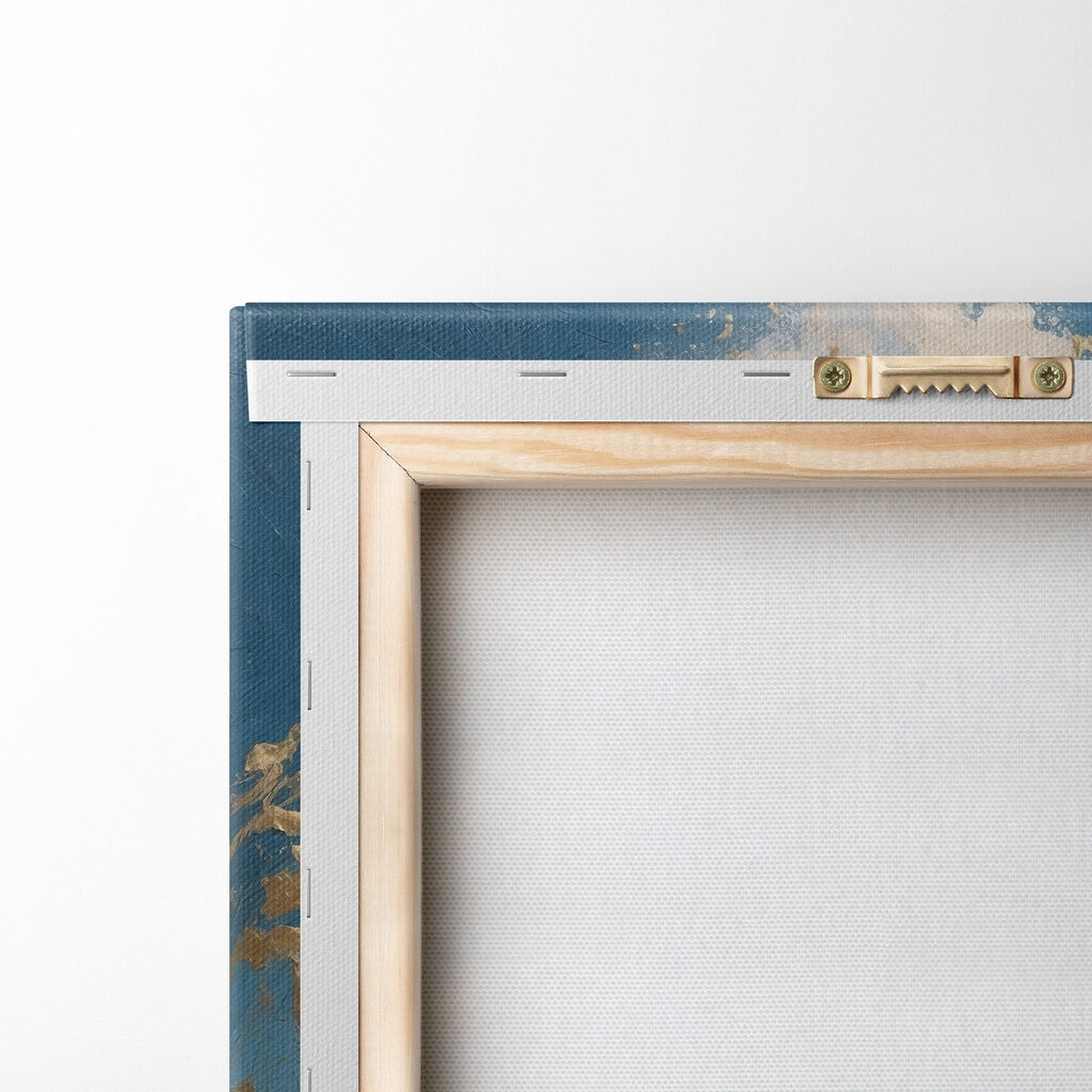 Onda blu, schiuma dorata — retro