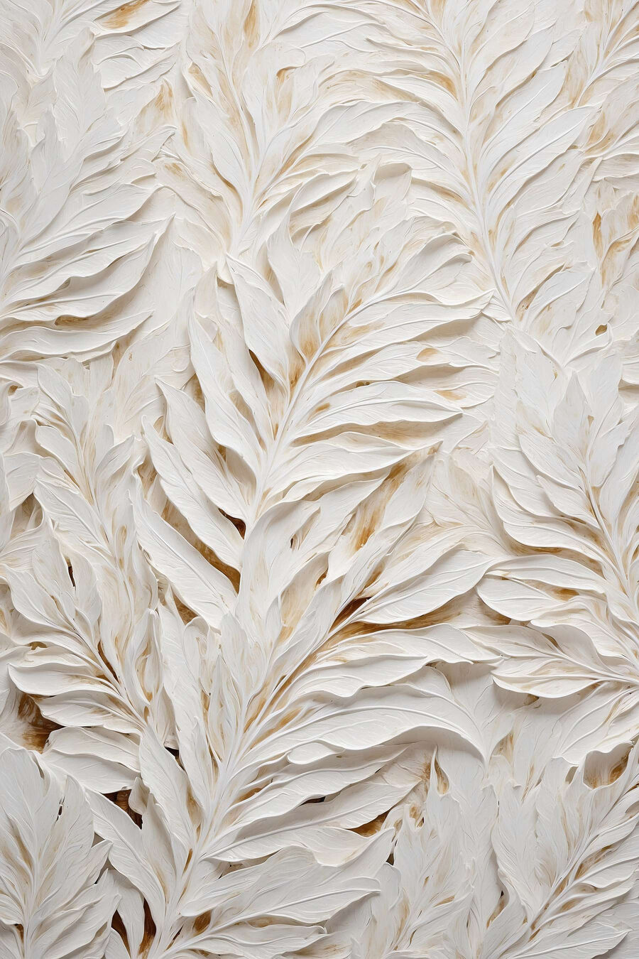 Foglie bianche con ombre — design completo