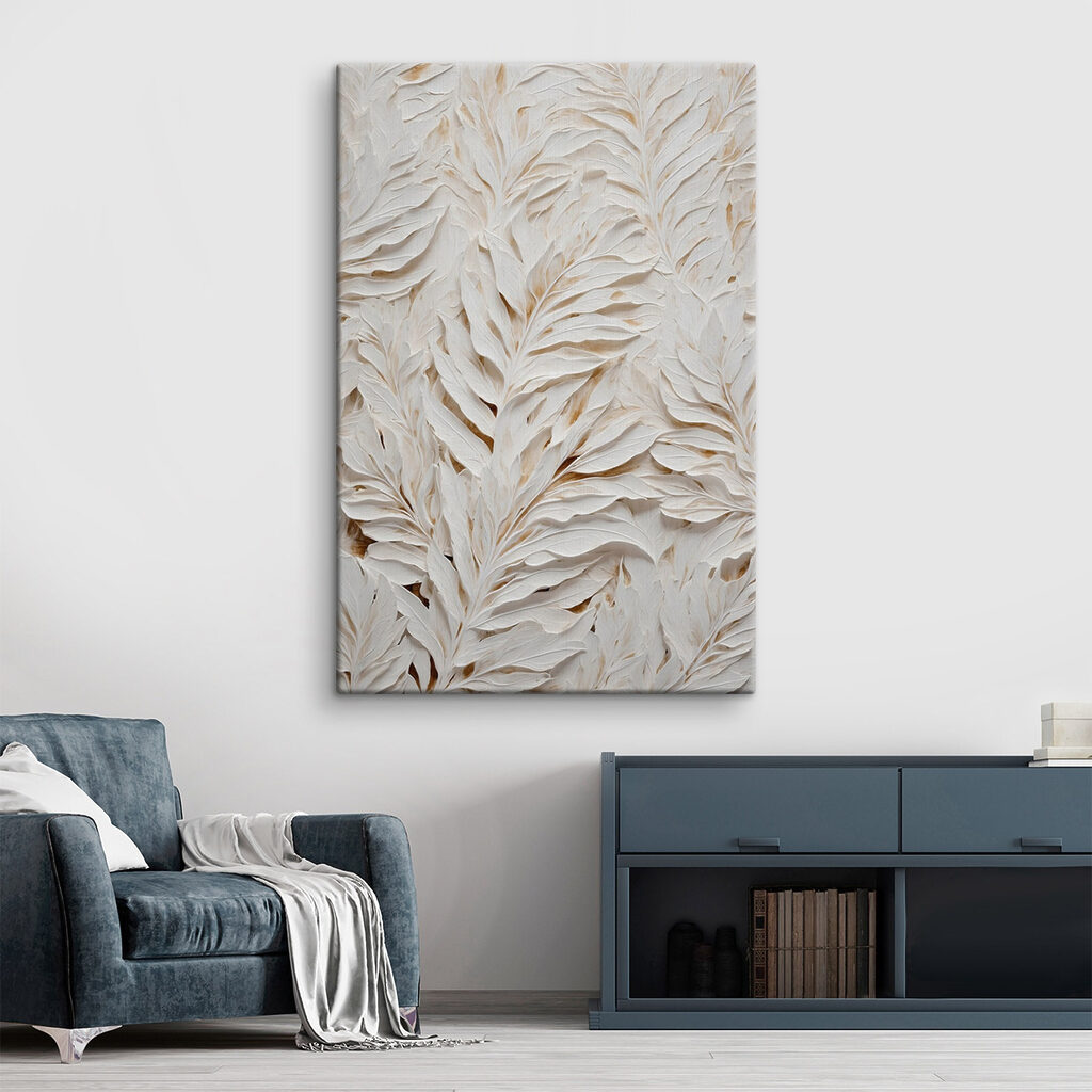 Foglie bianche con ombre — ambiente 2