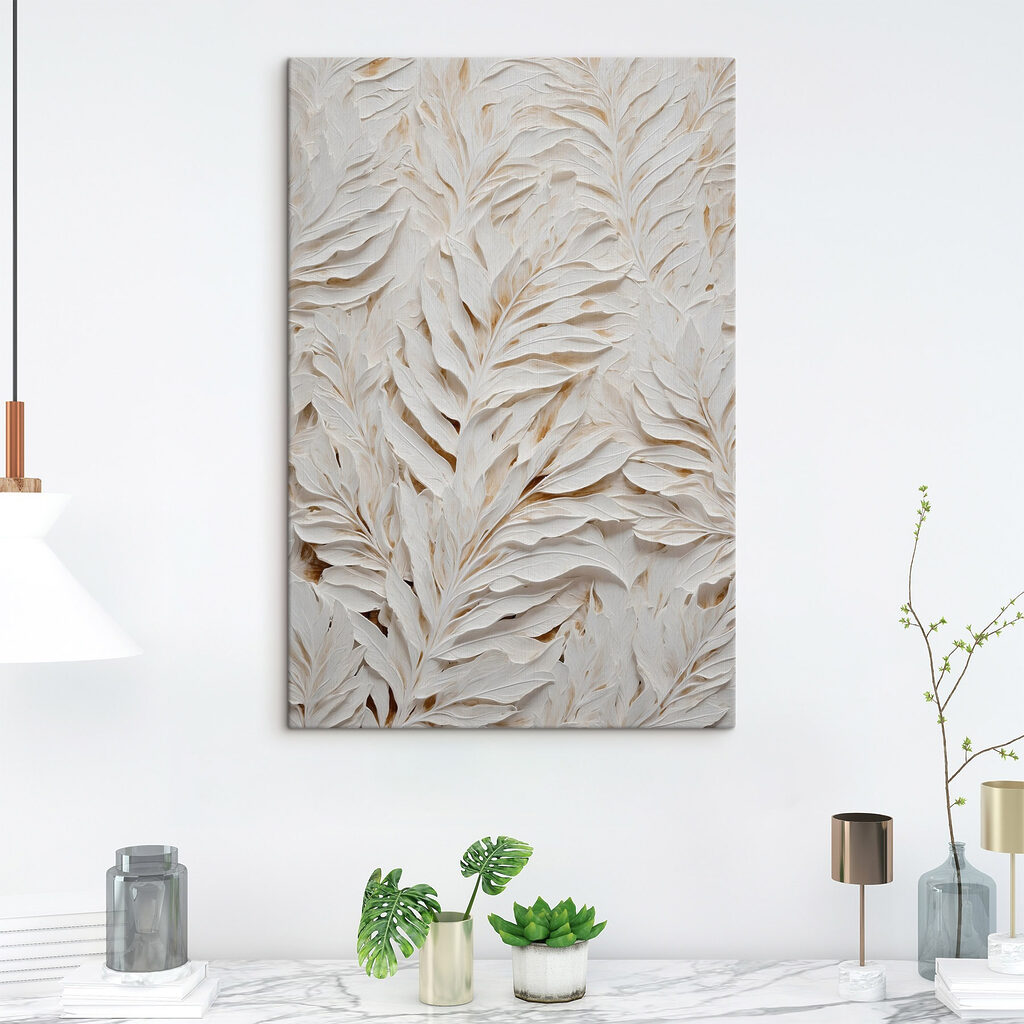 Foglie bianche con ombre — ambiente 3