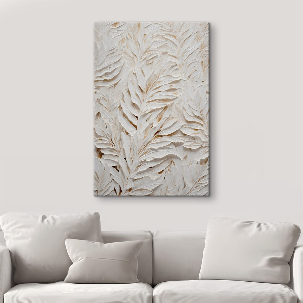 Foglie bianche con ombre — ambiente 1