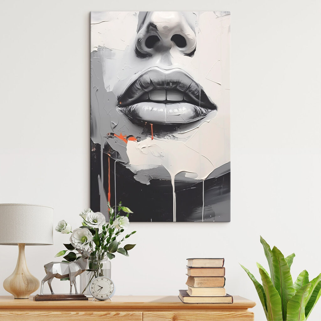 Labbra scure in grigio — ambiente 1