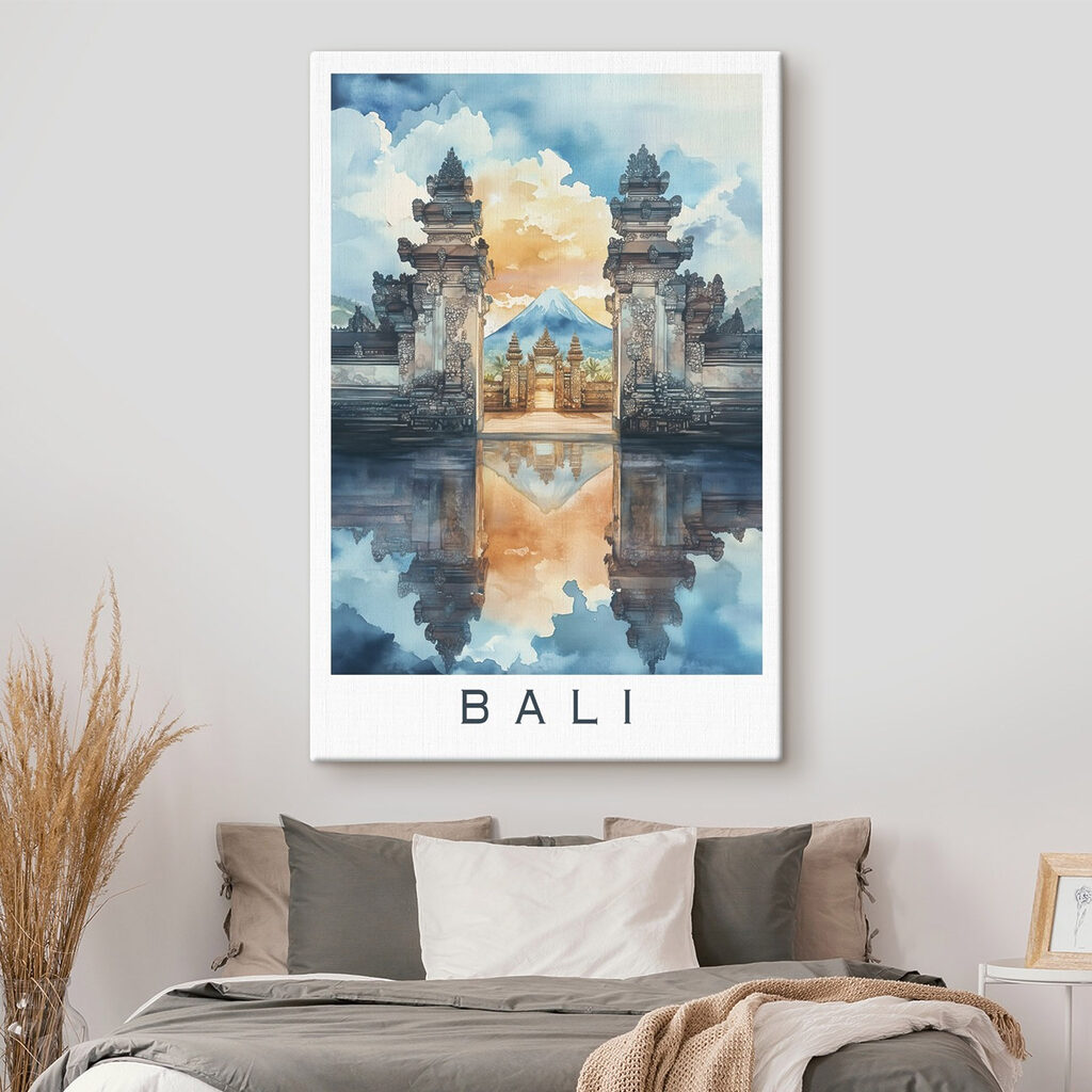 Porta balinese ad acquerello — ambiente 1