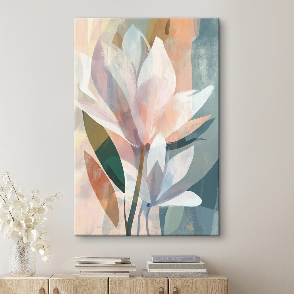 Fiore bianco e pastello — ambiente 1
