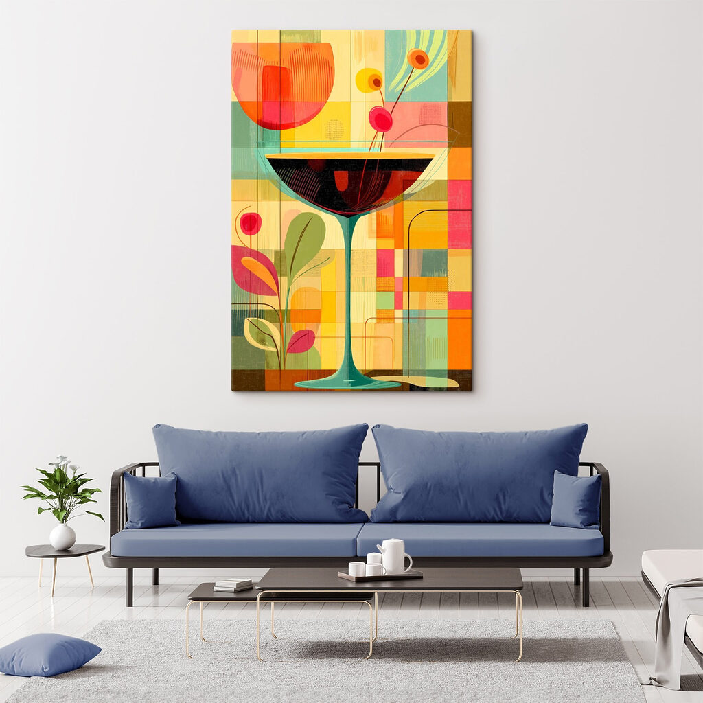 Calice in geometrie colorate — ambiente 2