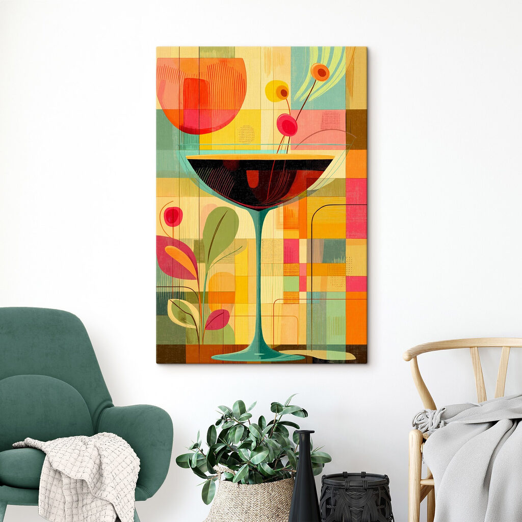 Calice in geometrie colorate — ambiente 1