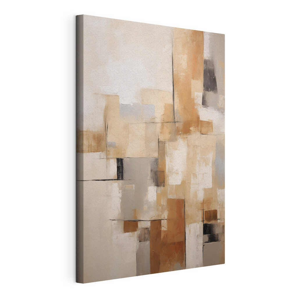 Blocchi beige con ombre, tela tesa e bordo avvolto