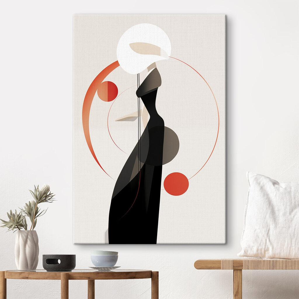 Silhouette femminile in nero — ambiente 1