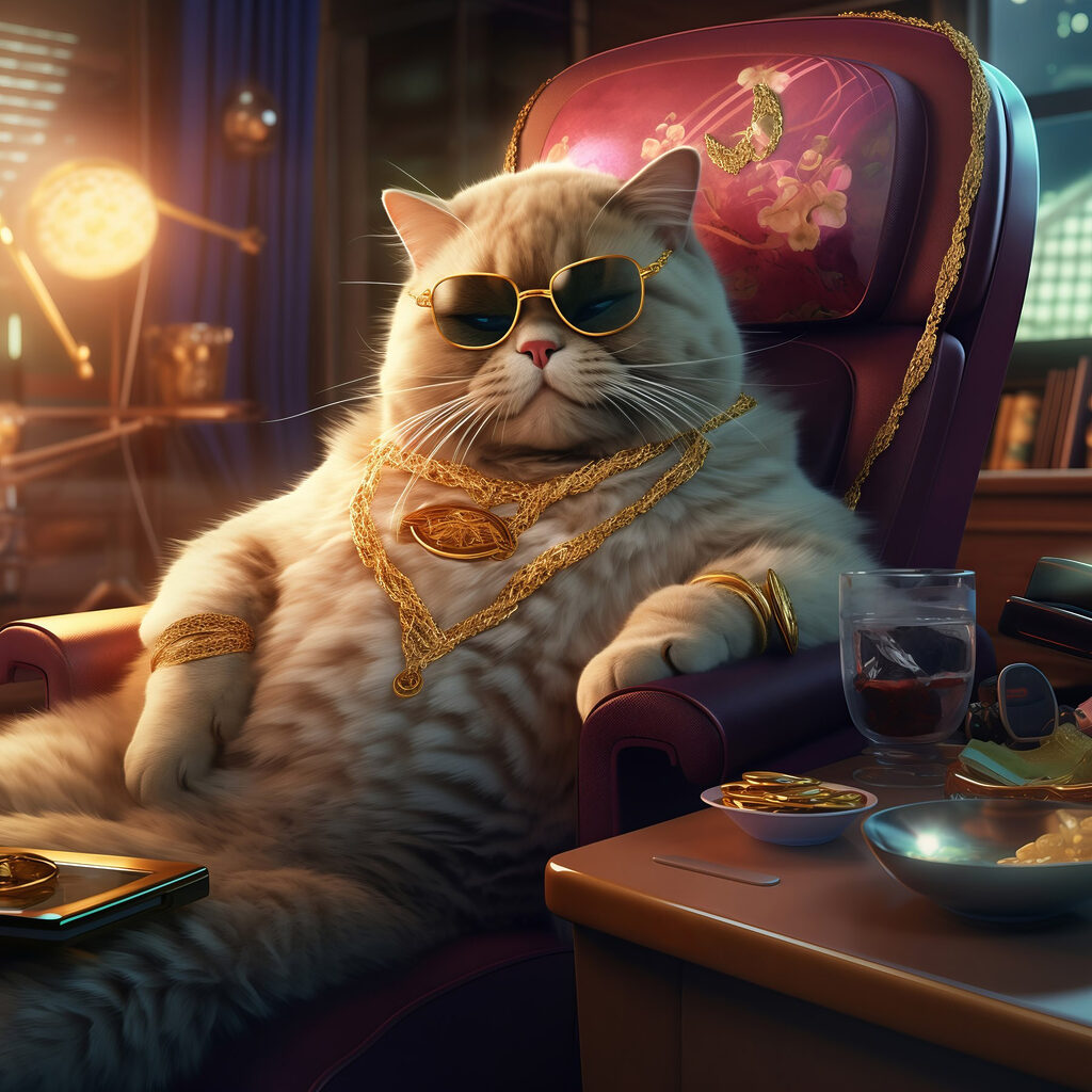 Gatto in poltrona — design completo