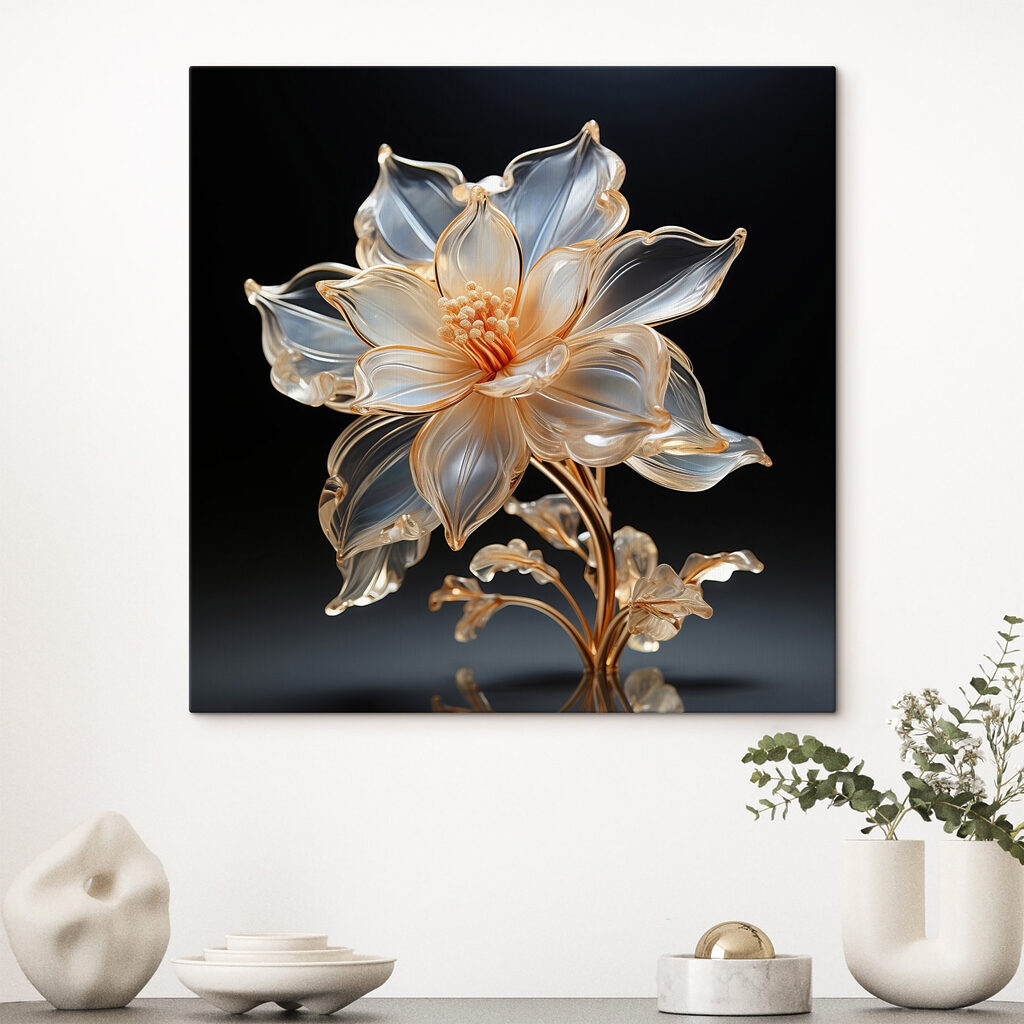 Fiore blu e oro — ambiente 3