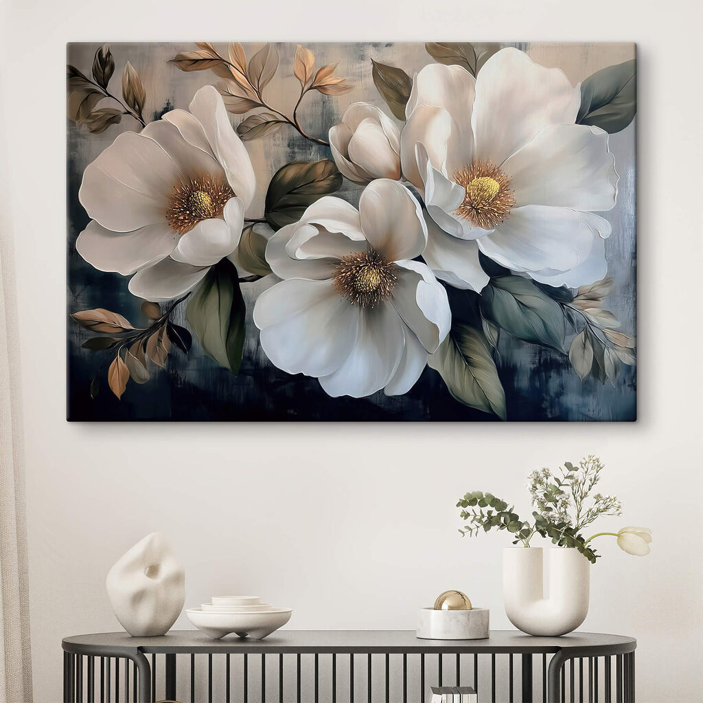 Fiori bianchi tra foglie — ambiente 1