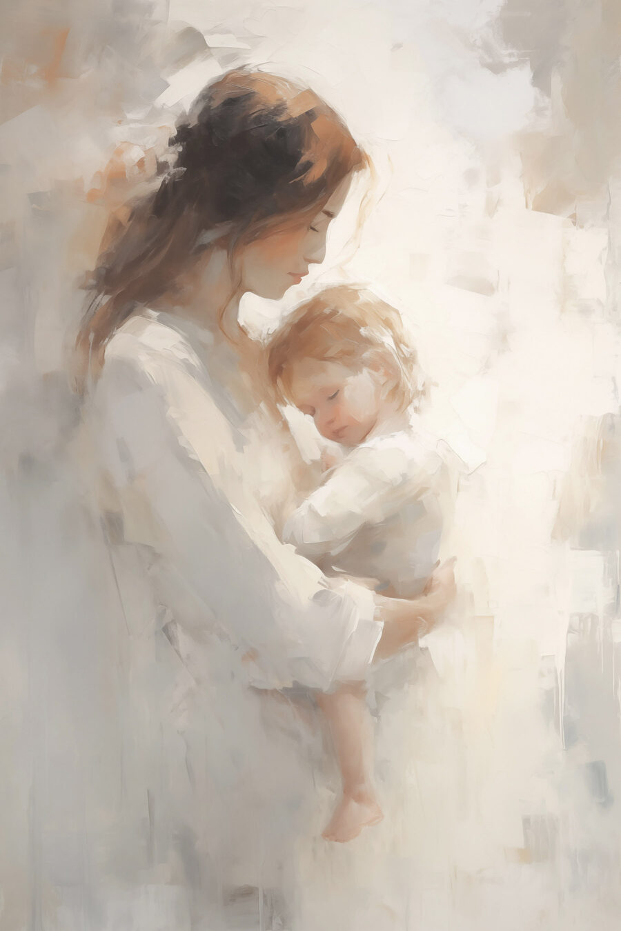 Madre abbraccia il bambino — design completo