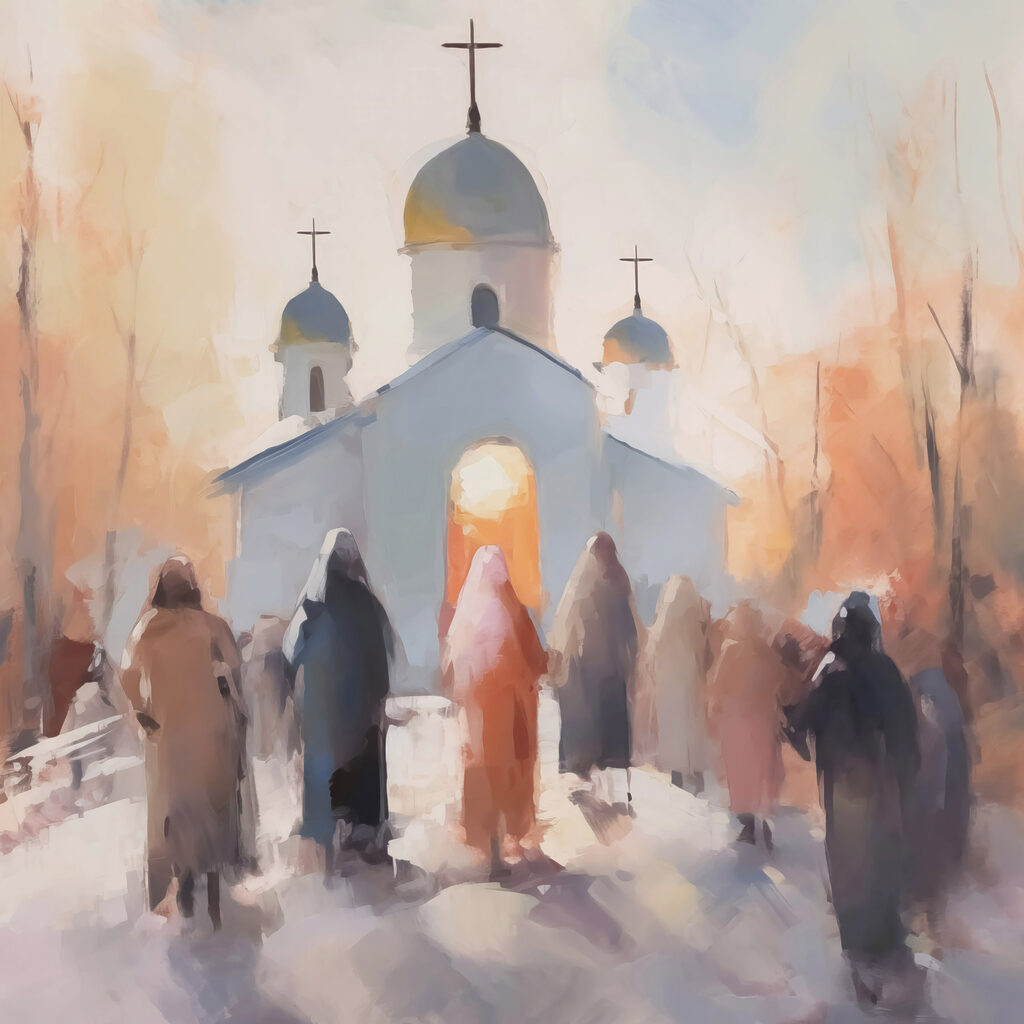 Verso la chiesa — design completo