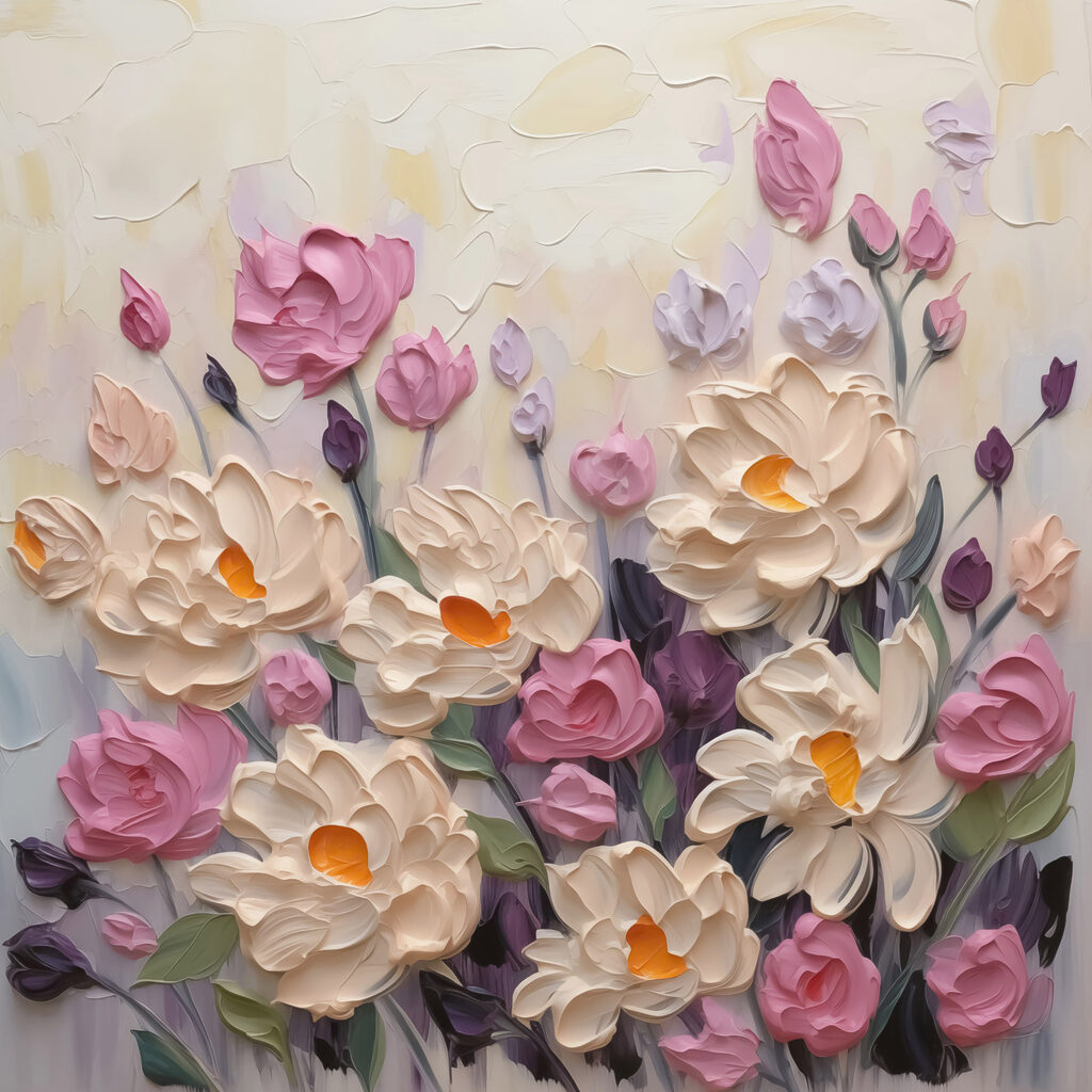 Fiori rosa in pastello — design completo