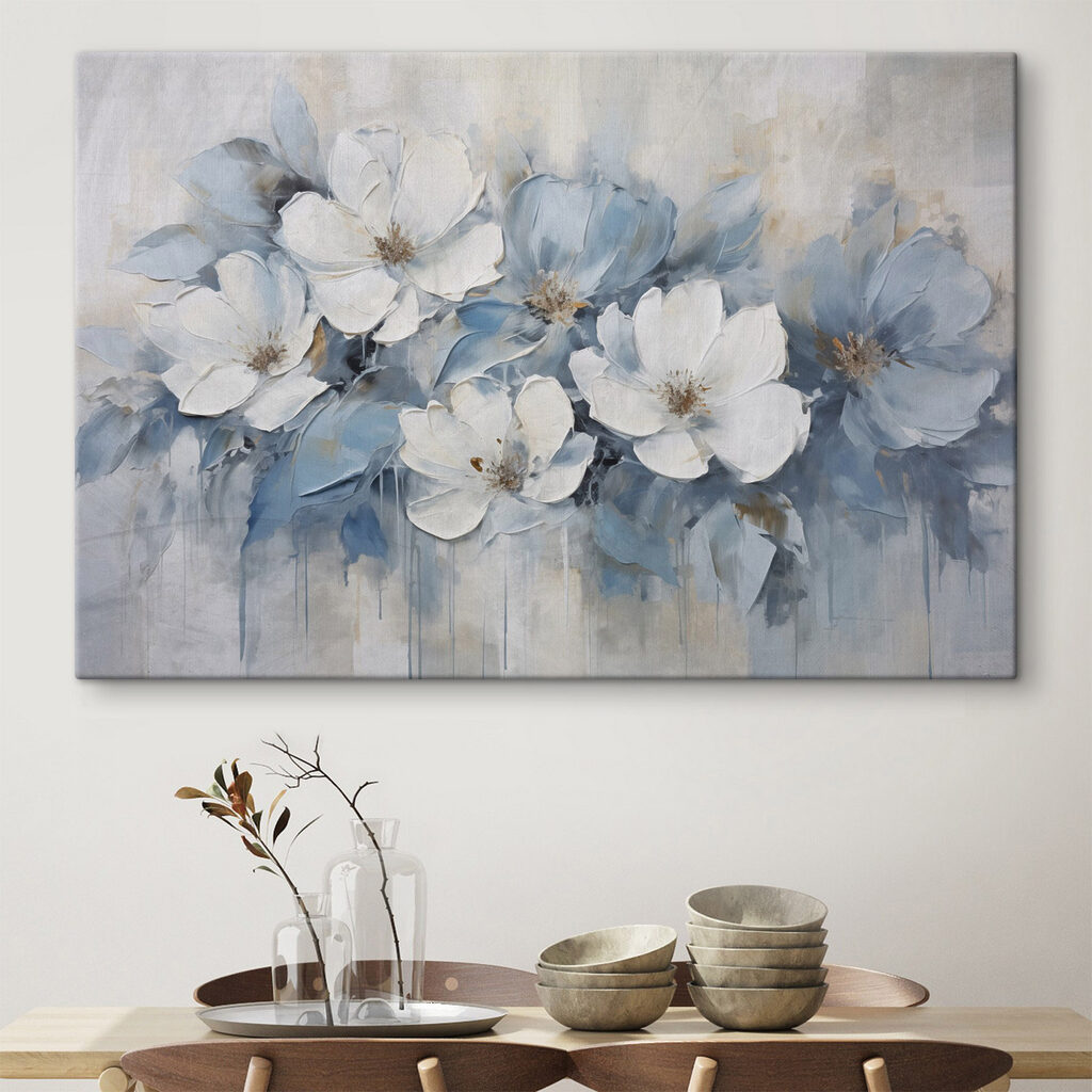 Fiori su grigio consumato in un ambiente