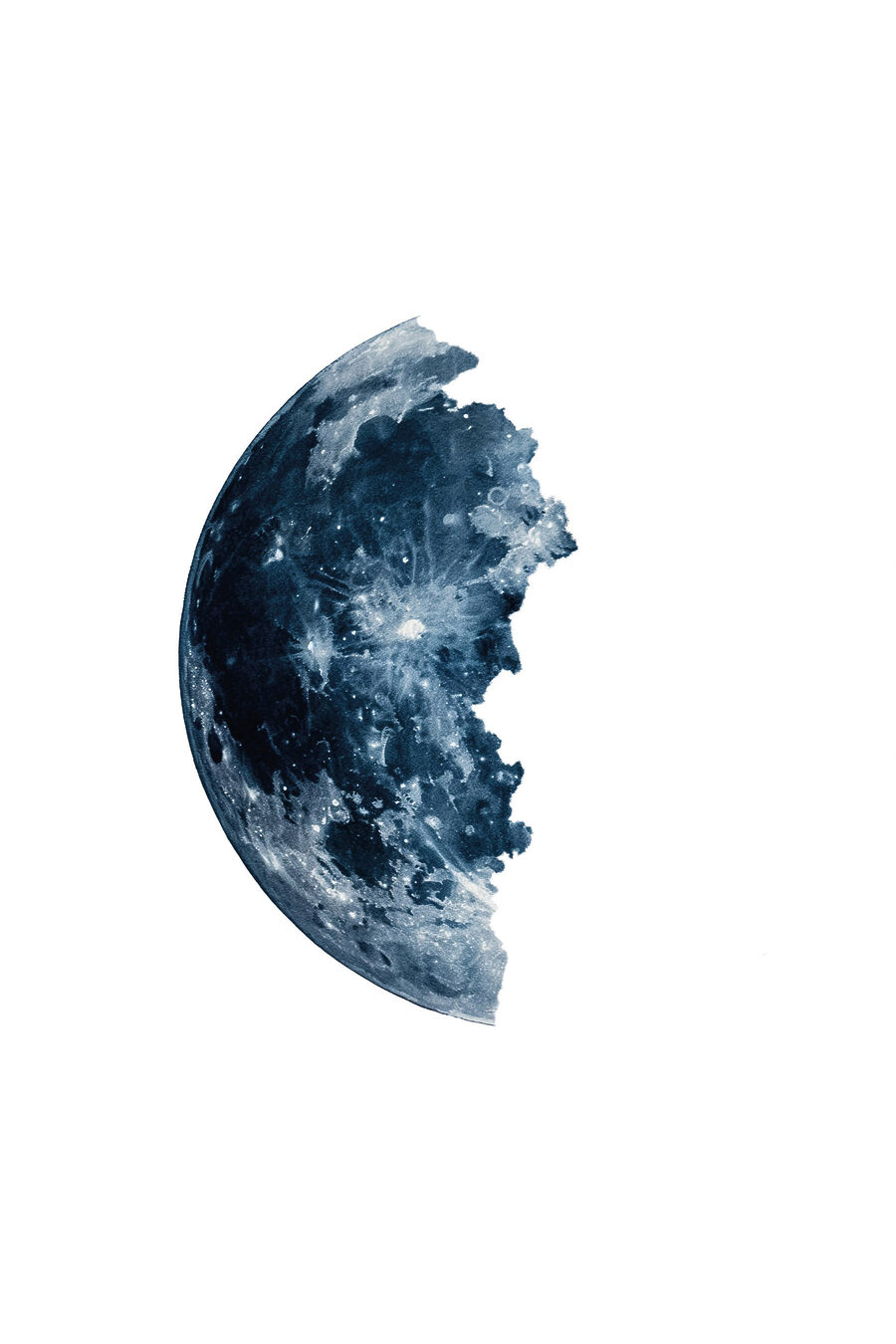 Mezza luna blu notte — design completo