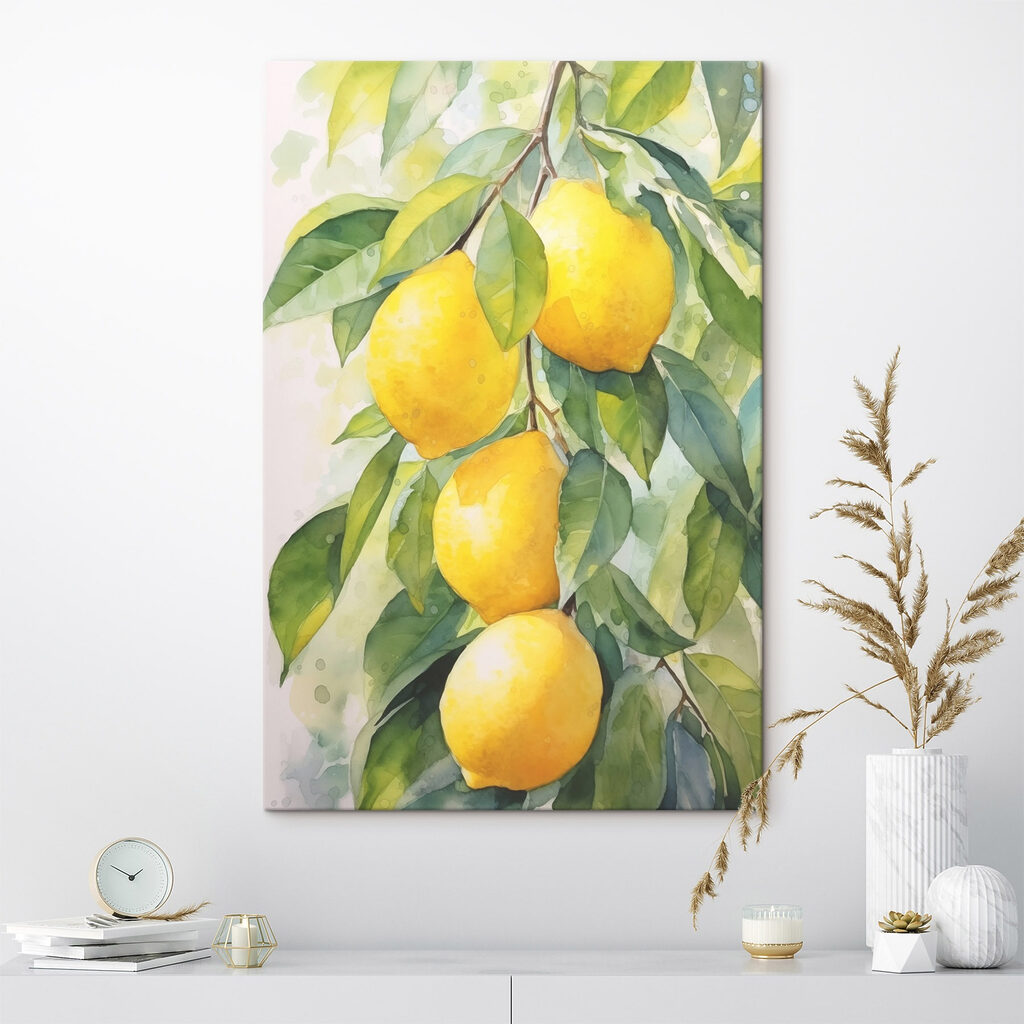 Limoni ad acquerello in un ambiente