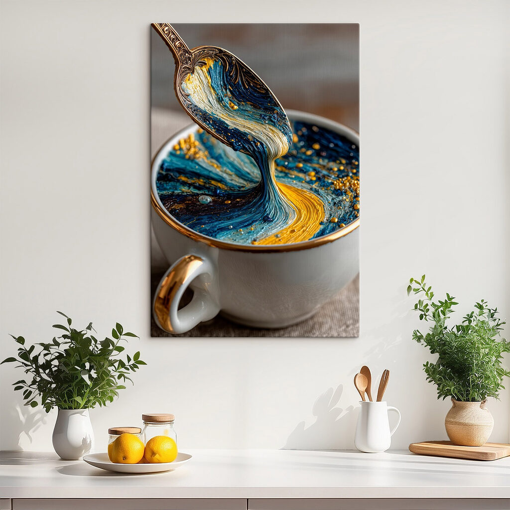 Vortice dorato e azzurro — ambiente 3