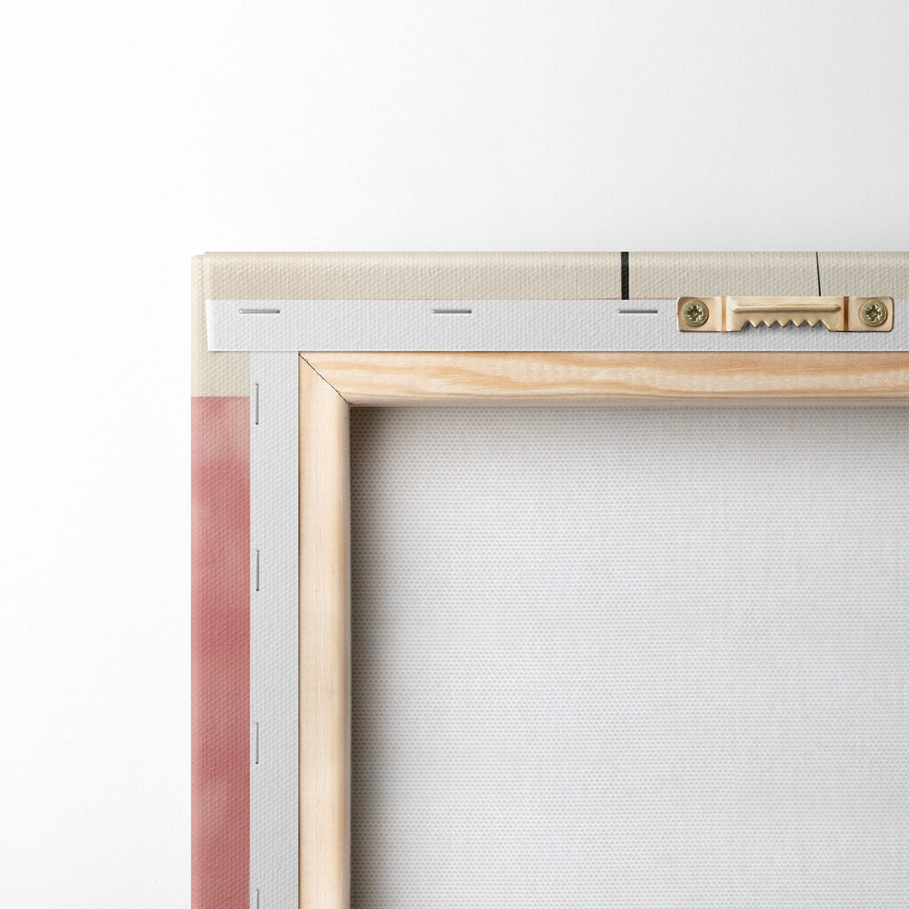 Foglie verdi sul rosa — retro
