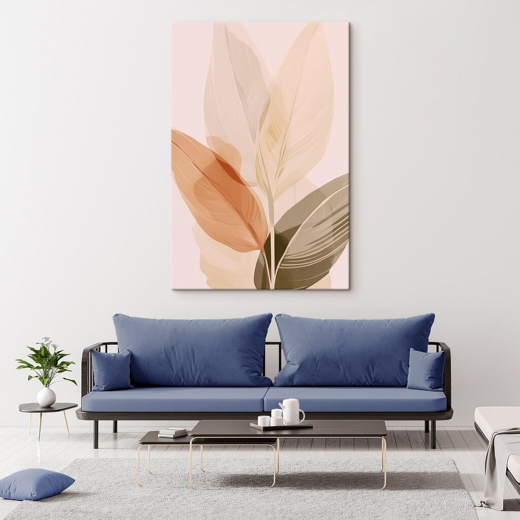 Foglie pastello nervate — ambiente 2