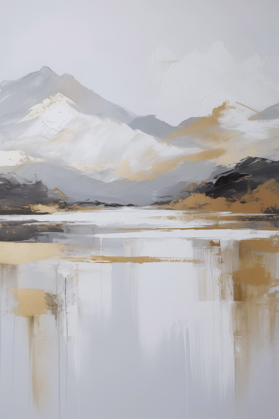 Montagne innevate e riflessi — design completo