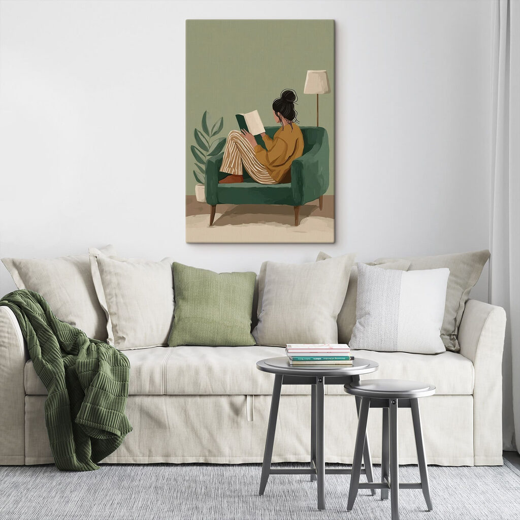 Lettura in verde in un ambiente
