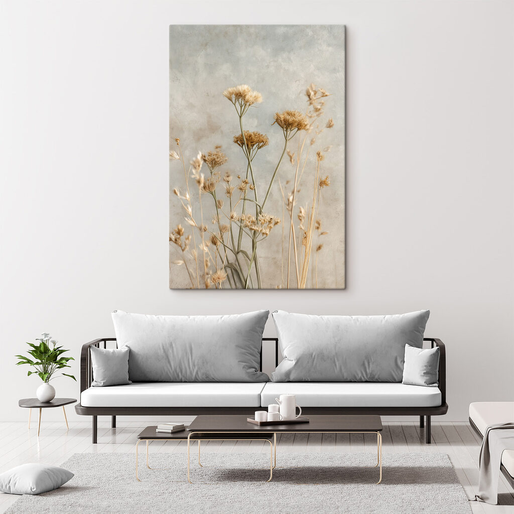 Fiori secchi su grigio — ambiente 1