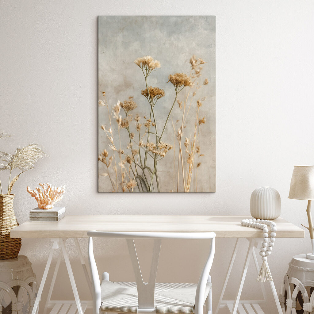Fiori secchi su grigio — ambiente 2