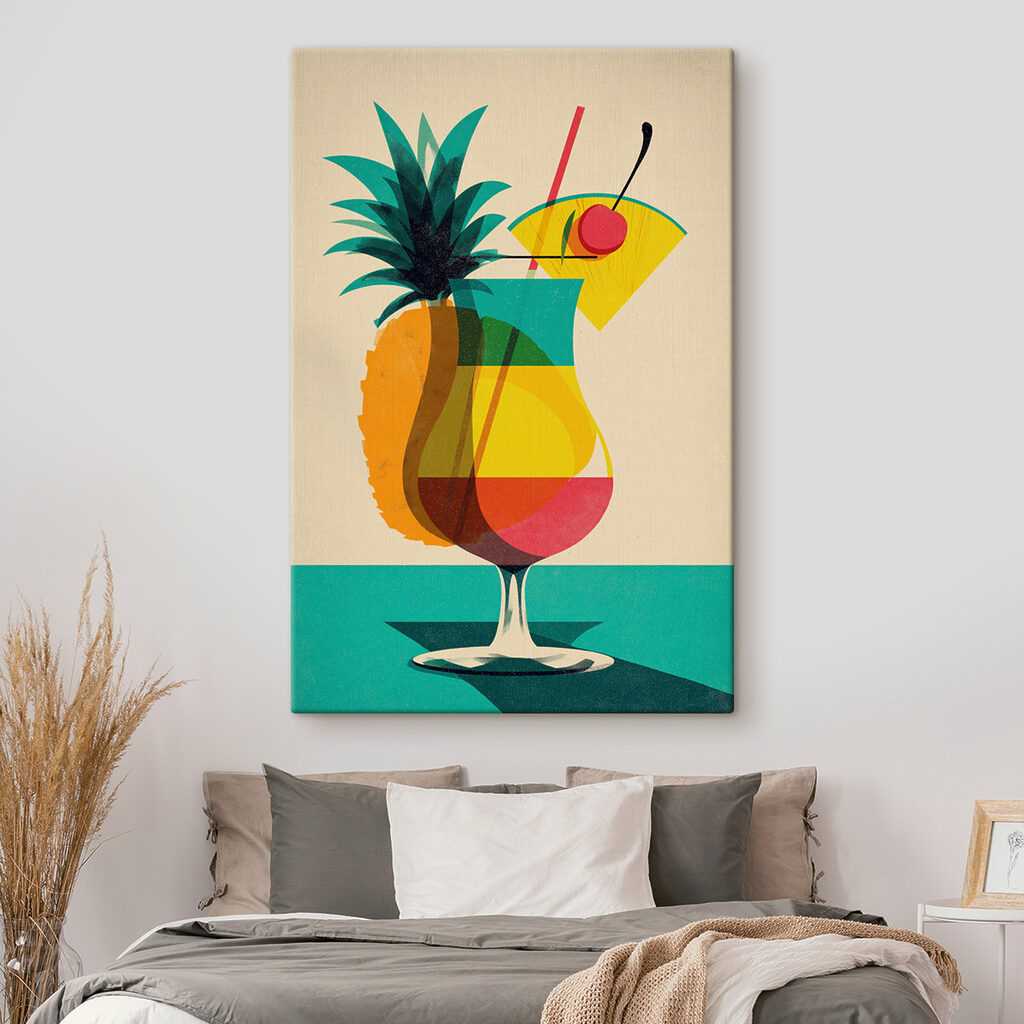 Cocktail all’ananas in un ambiente