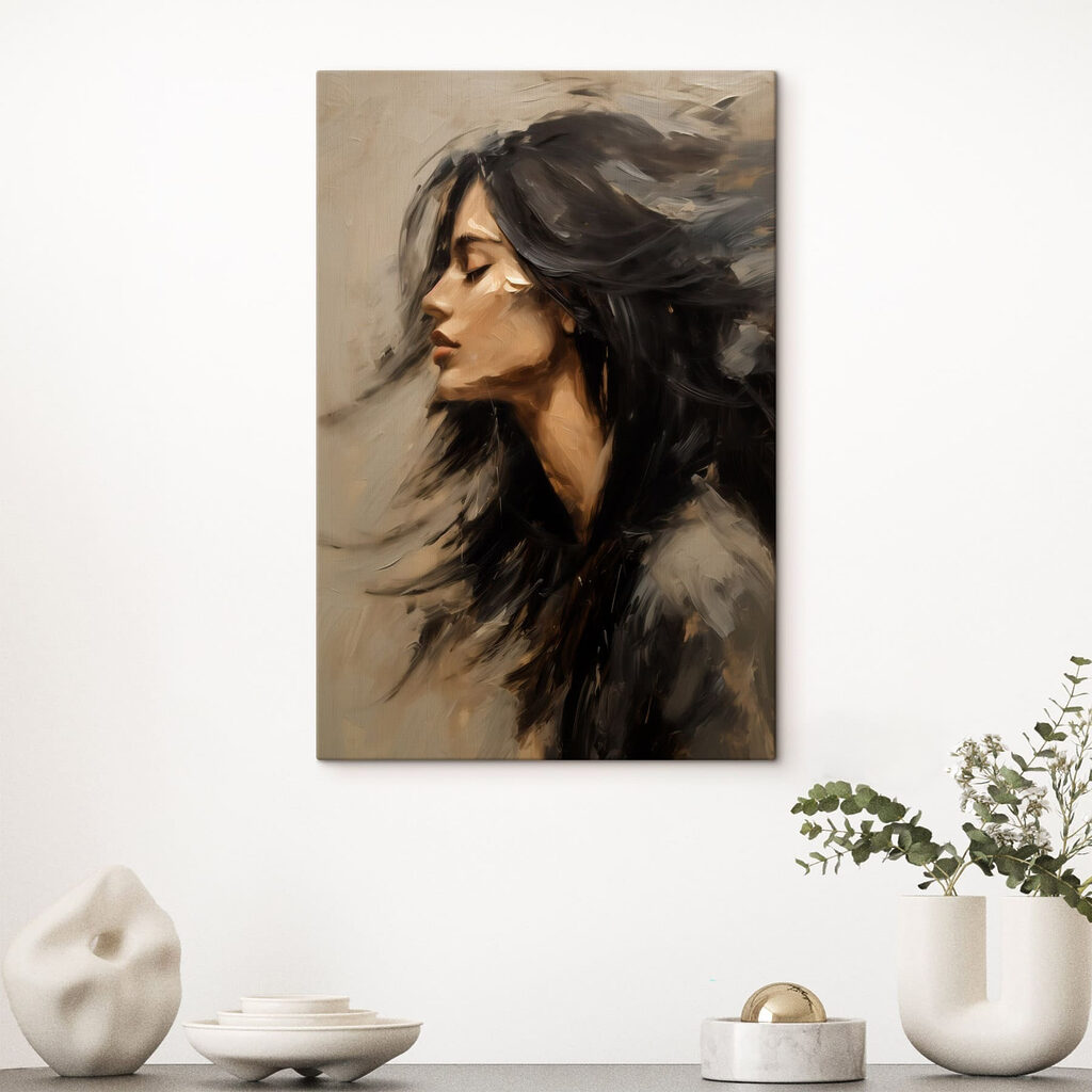 Capelli scuri al vento — ambiente 2