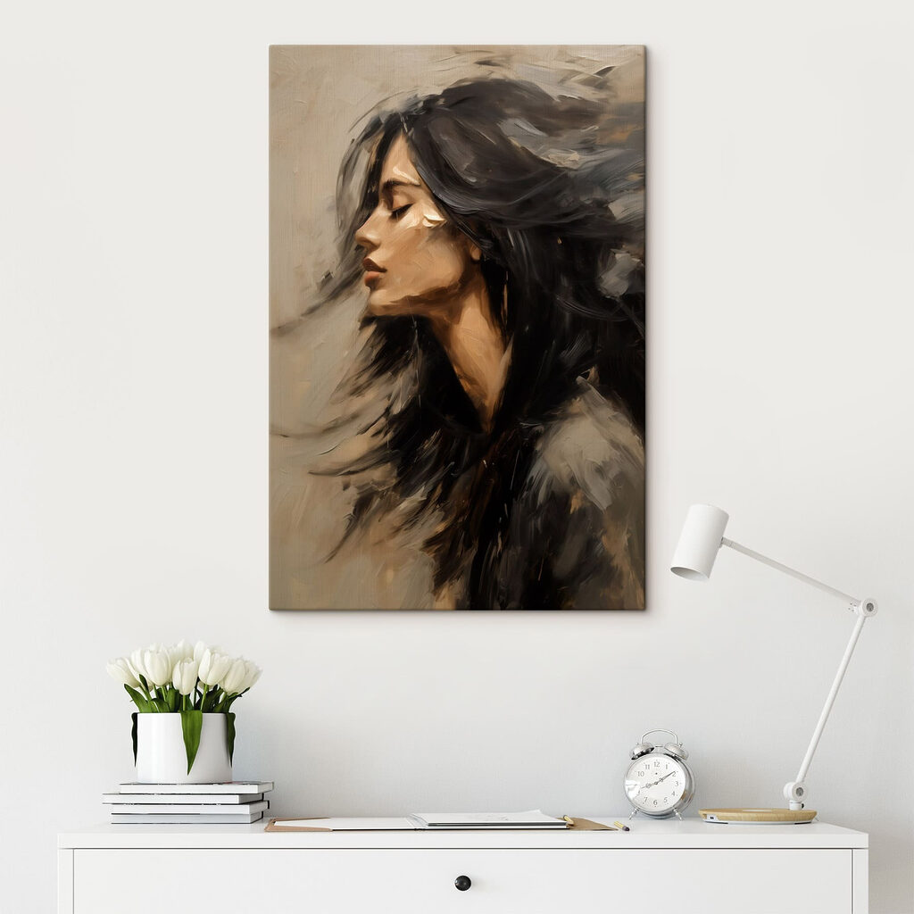 Capelli scuri al vento — ambiente 3