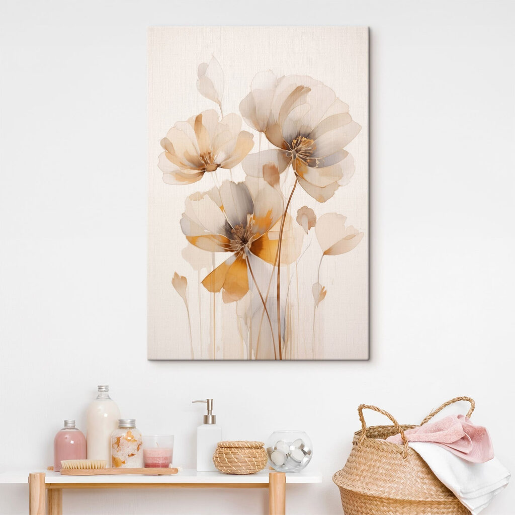 Fiori in toni ocra in un ambiente