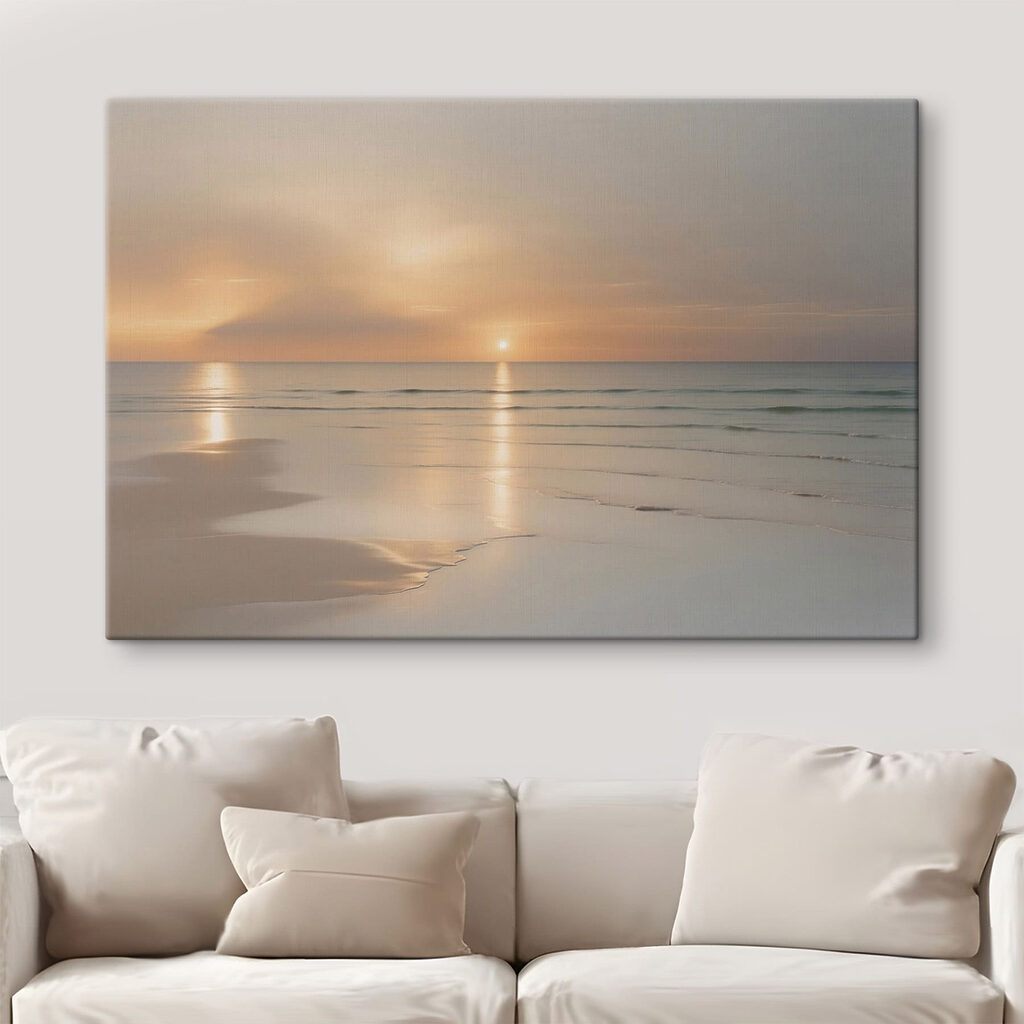 Mare sfumato al tramonto in un ambiente