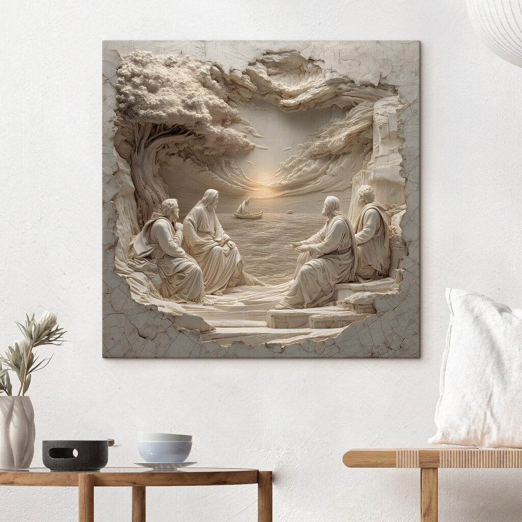 Figure verso la luce in un ambiente