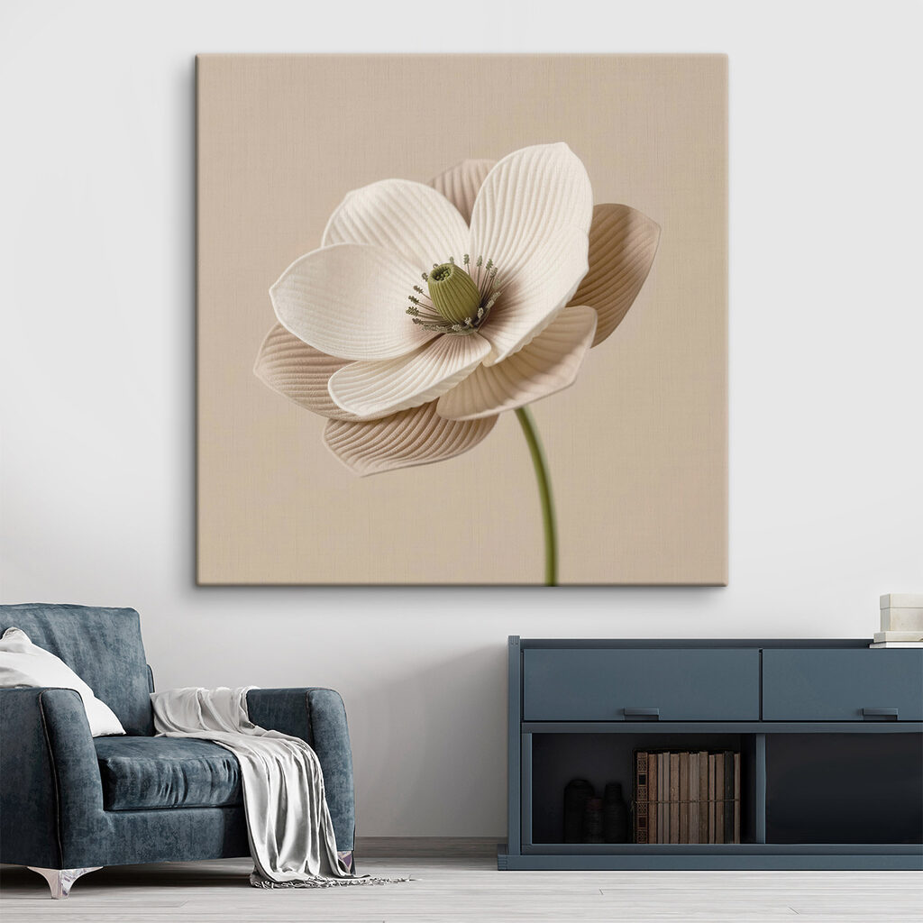 Fiore nervato color sabbia — ambiente 1