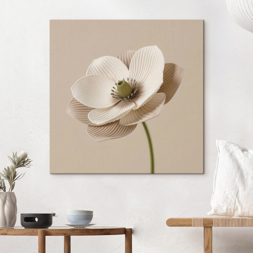 Fiore nervato color sabbia — ambiente 3
