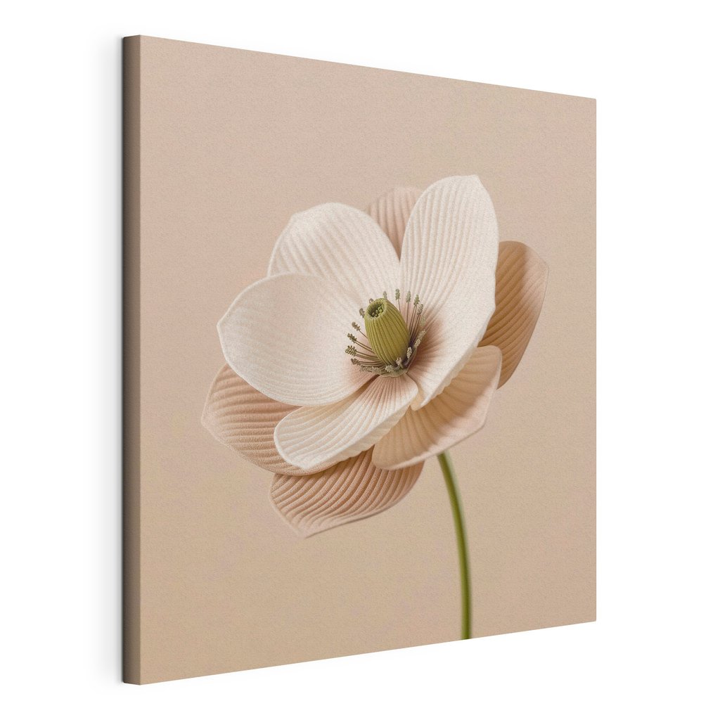 Fiore nervato color sabbia — vista del prodotto