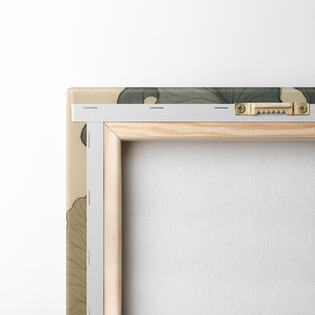 Foglie ondulate verde oliva — retro